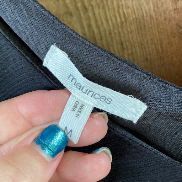 Maurices Black Ruffle Strap V-neck Mini Dress - Picture 7 of 8